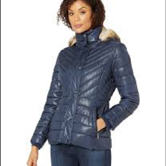 Kenneth cole new york women's quilted puffer jacket Clearance
